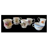 Assortment of Six Vintage Coffee Cups