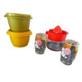 Vintage Tupperware, Juicer and Garfield Juice Cups