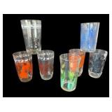 Seven Vintage Juice Cups