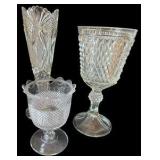 Large Cut Glass Vintage Vases