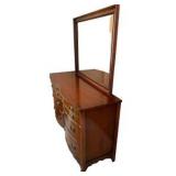Mid Century Mahogany Dresser & Mirror