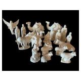 Vintage White Porcelain Nativity Set