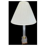 Regency Style Glass and Brass Table Lamp