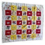 Vintage Amish Cotton Square Tablecloth