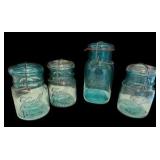 Vintage Blue Ball Mason Jars