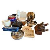 A Variety of Kitchen Items - Dishes, Knife Set, Pot & More!