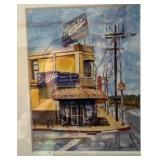 Philippes Framed Watercolor by Vincent Takas