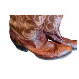 Pair of Vintage Tony Lama Cowboy Boots - Eel Skin - Size 8.5D