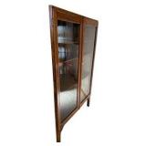 Antique Mission Oak Corner Cabinet - Double Doors