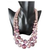 Duo of Double Stranded Beaded Necklaces