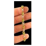 Green Peridot Bracelet and Earring Set - .925