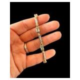 Vintage Twisted Cable Renaissance Revival Style Blue Topaz Bracelet & Earrings