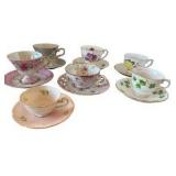 Variety of Tea Cups and Saucers