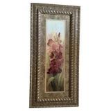 Two Ornate Framed Floral Wall Art Prints