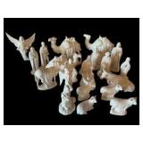 Vintage White Porcelain Nativity Set