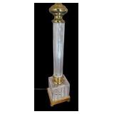 Regency Style Glass and Brass Table Lamp