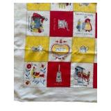 Vintage Amish Cotton Square Tablecloth