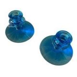 Fostoria Electric Blue Candle Holders