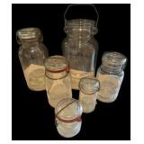 Vintage Clear Mason Jars