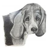 Framed Beagle Pencil Sketch
