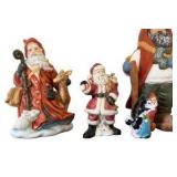 Assorted Santa Claus Christmas Figurines & Ornaments
