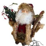 Light Up Rustic Santa and Electronic Skiing Santa