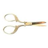 Vintage 1920's Coty Metal Purse Perfume Casket & Ornate Sewing Scissors