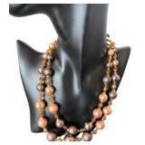 Duo of Double Stranded Beaded Necklaces