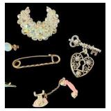 Variety of Vintage Brooches