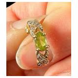 Green Peridot Bracelet and Earring Set - .925