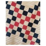 Pink & Blue Irish Chain Style Quilt