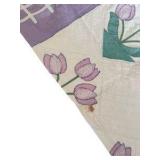 Vintage Purple Tulip Quilt