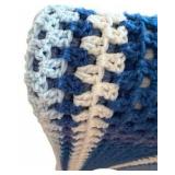 Two Blue Knitted Throw Blankets