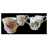 Assortment of Six Vintage Coffee Cups