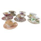 Variety of Tea Cups and Saucers
