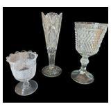 Large Cut Glass Vintage Vases