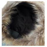Racoon Fur Hat & Vintage Hat Box