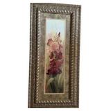 Two Ornate Framed Floral Wall Art Prints