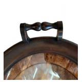 Oval Wood Inlay Serving Tray