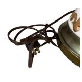 Vintage Pink, White & Gold Porcelain Table Lamp - 32'