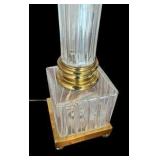 Regency Style Glass and Brass Table Lamp