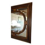 Mid Century Style Wooden Wall Mirror