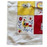 Vintage Amish Cotton Square Tablecloth
