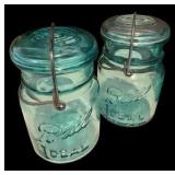 Vintage Blue Ball Mason Jars