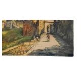 Two Vintage Colored Etchings