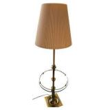 Vintage Floor Lamp with Built-In Glass Table Tray