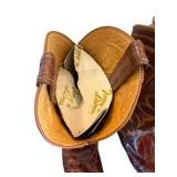 Pair of Vintage Tony Lama Cowboy Boots - Eel Skin - Size 8.5D