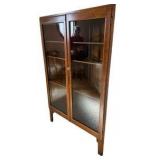 Antique Mission Oak Corner Cabinet - Double Doors