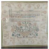 Antique Needlework Sampler - 1820