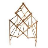 Vintage Accordion Style Wooden Drying Rack